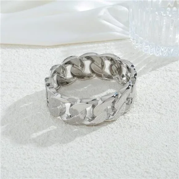 Chunky Silver Tone Bangle Bracelets for Women Thick Wide Hinged Cuff Bracelet - Picture 7 of 7